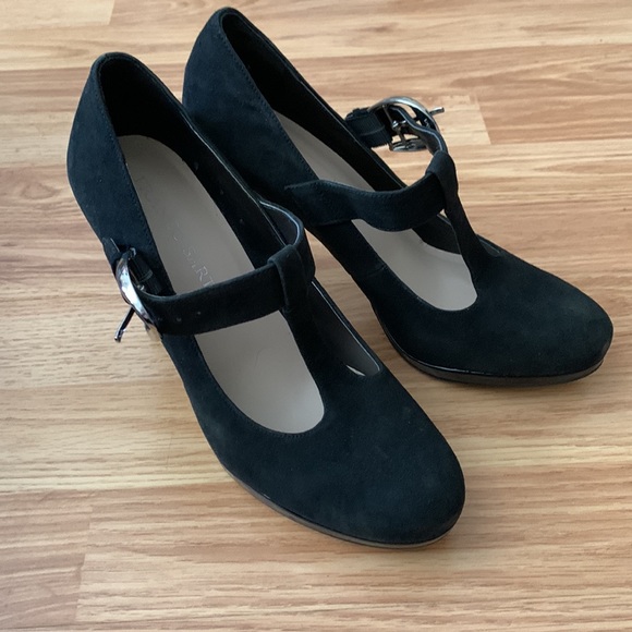 Franco Sarto black suede Mary Jane heels. Size 8. 4” heels. - Picture 2 of 3